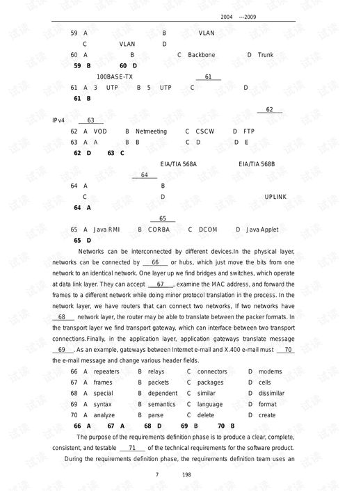 全国计算机技术与软件专业技术资格 水平 考试历年试题及答案 2004下 2009上 .pdf